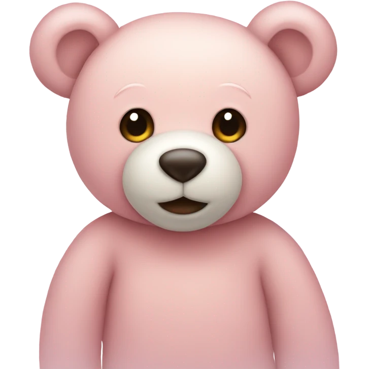 pastel pink teddy bear emoji