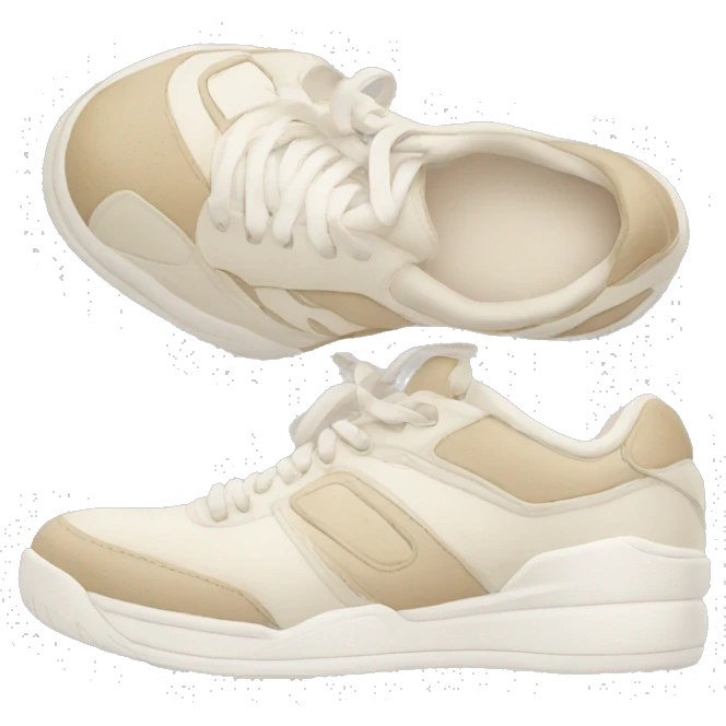 white and beige tennis shoes emoji