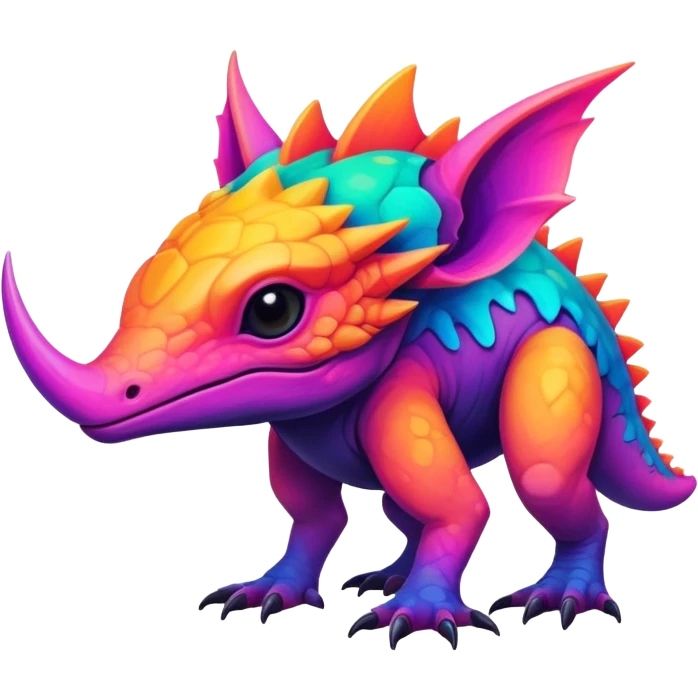 Dark vibrant pastel bright neon colorful edgy exotic painted Fakémon-Pokémon-Vernid-creature emoji