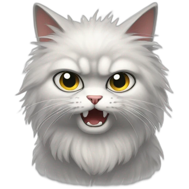 really fluffy kitty angry emoji