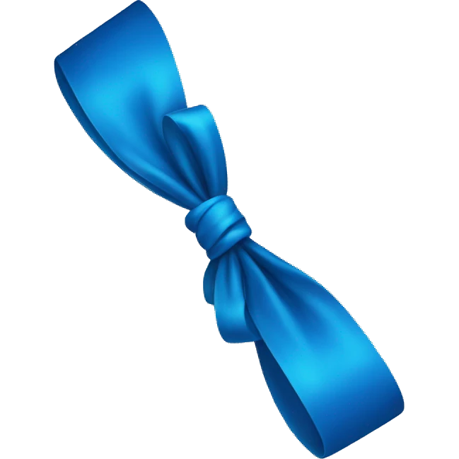 blue bow emoji