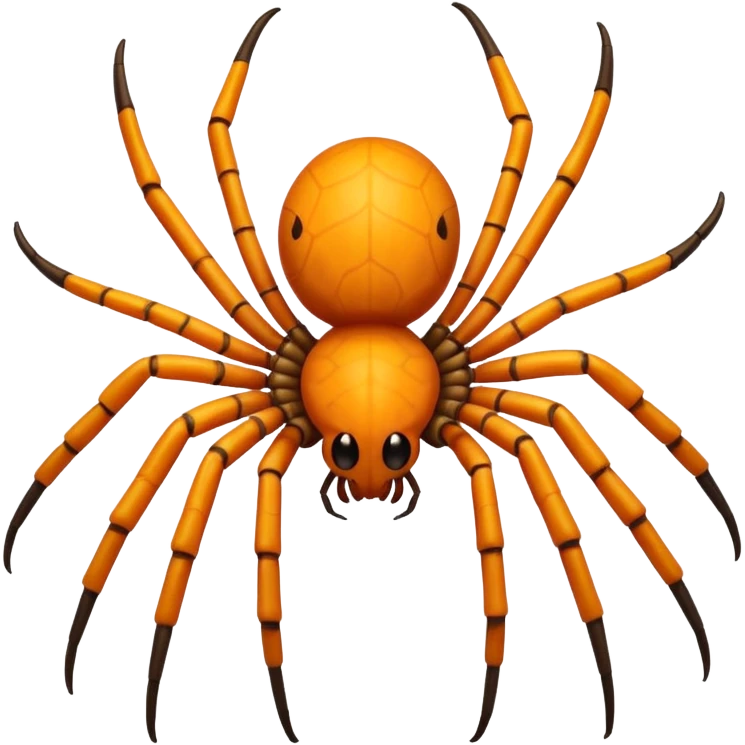 Yellow and orange spider emoji