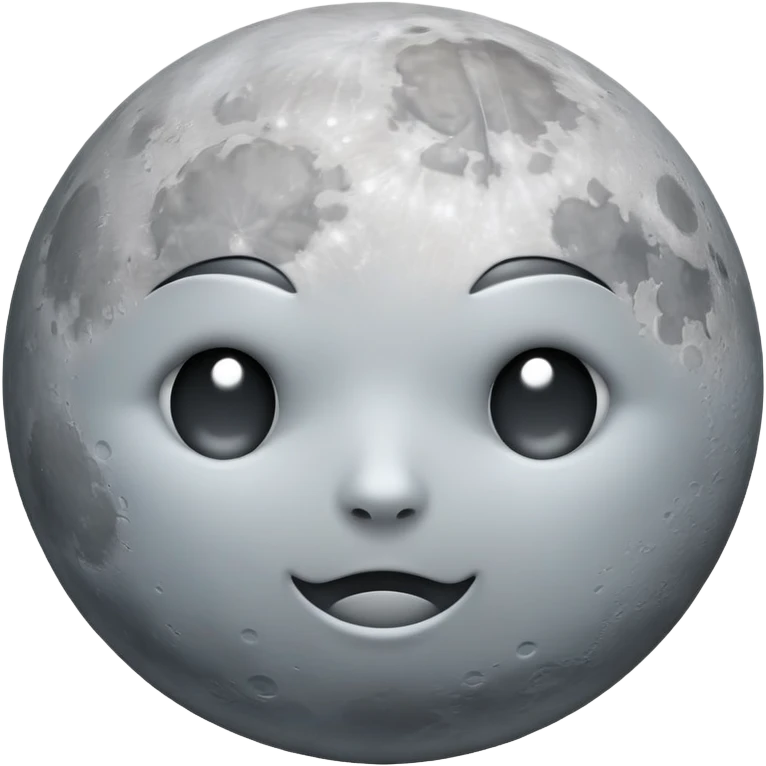 Grey full moon emoji