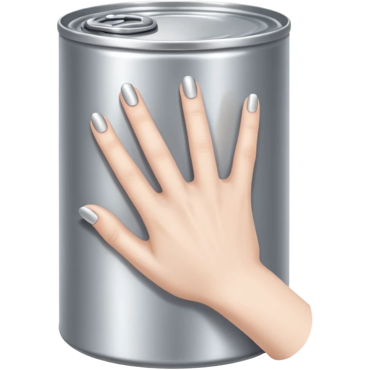 Two fingers inside of a can emoji
