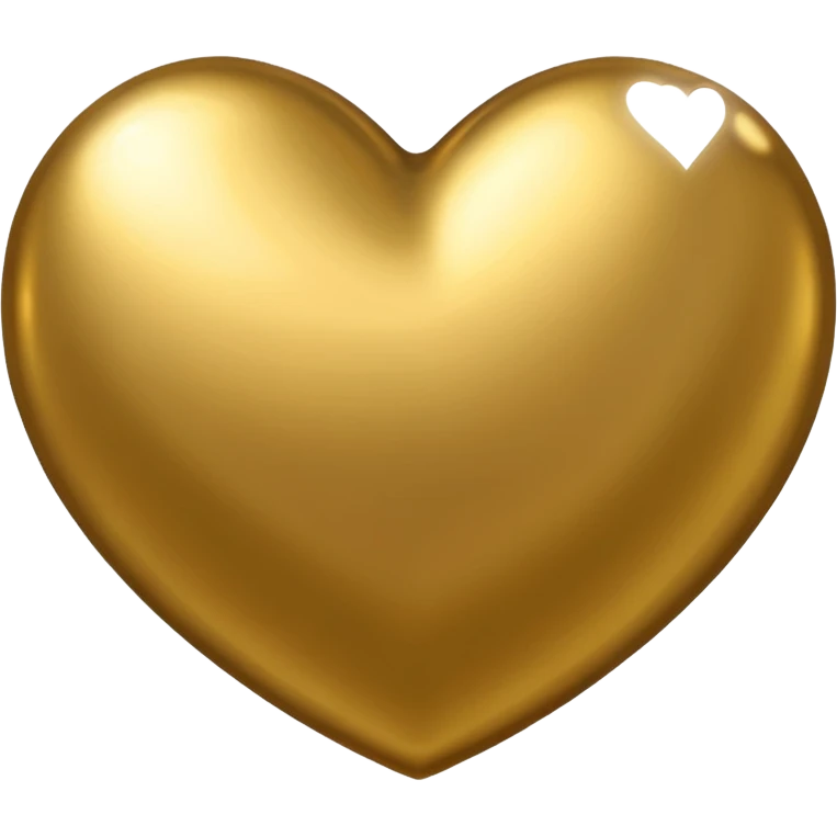 golden metallic heart emoji