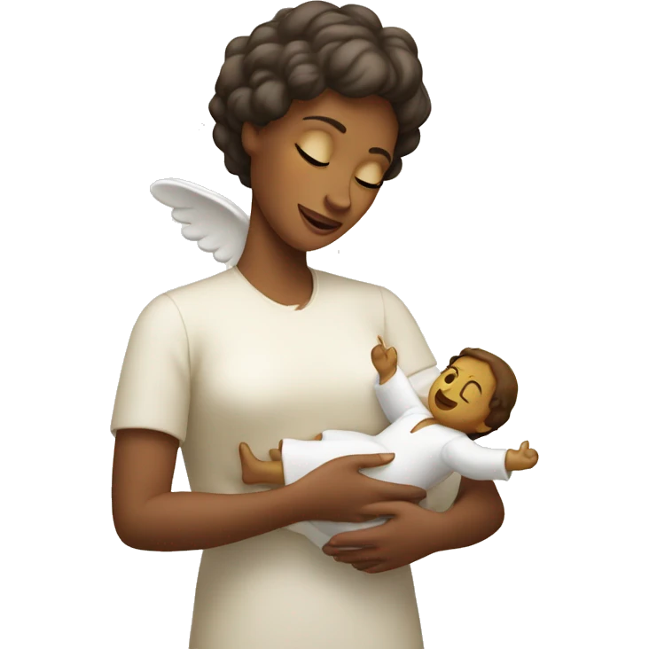 Mother holding angel  emoji