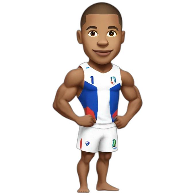 Kylian mbappe, french, world cup, bodybuilder emoji