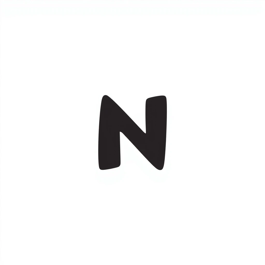 Notion app icon with simple N symbol and minimalist design emoji