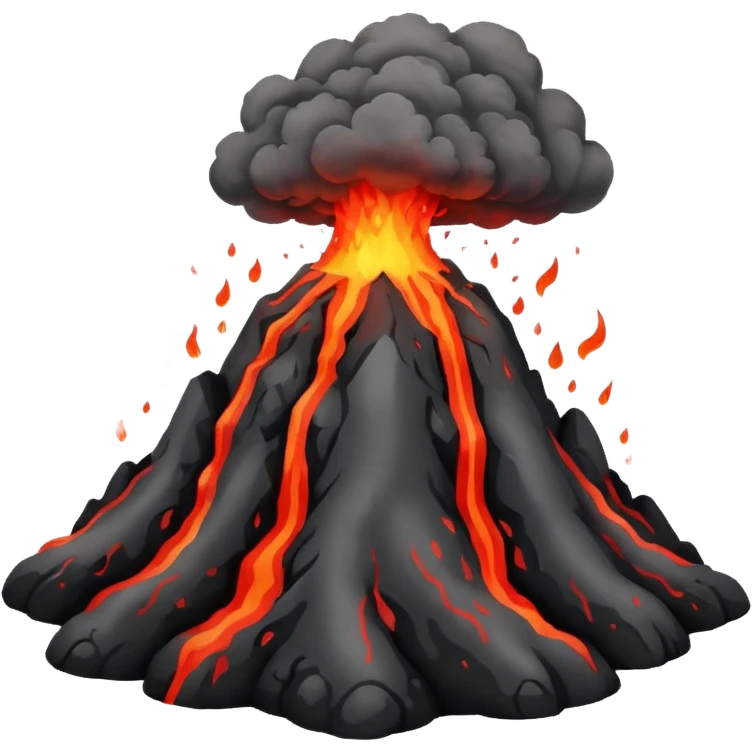 Volcanic eruption emoji