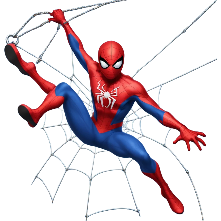 spider man swinging on web emoji