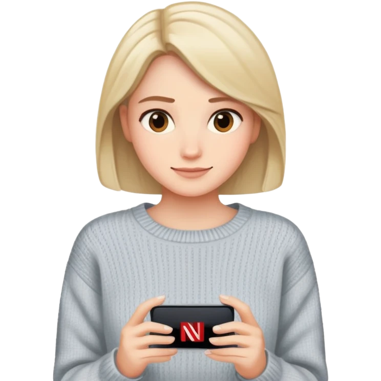Mom watching Netflix emoji