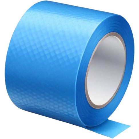 A roll of blue adhesive tape emoji