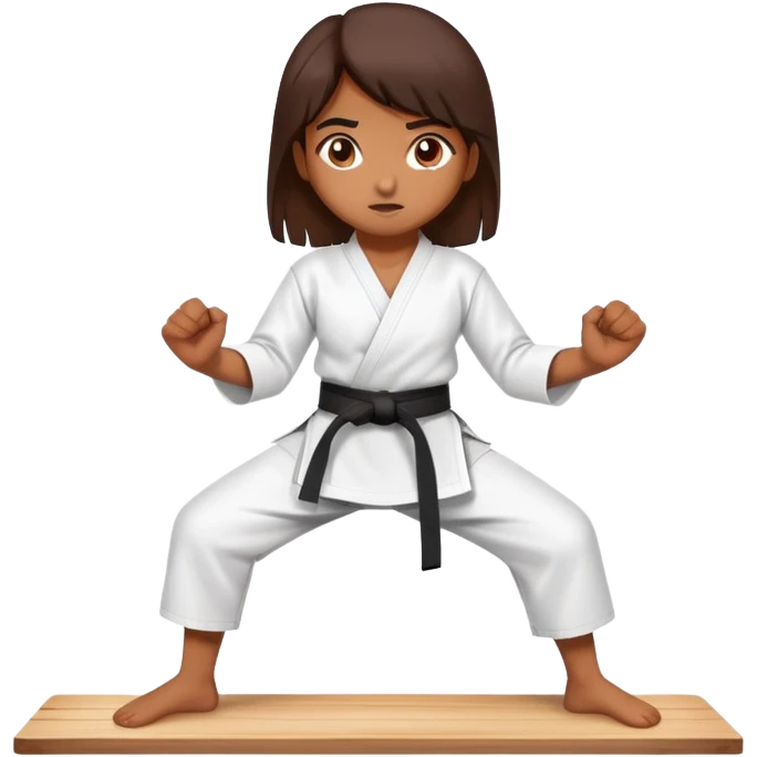 Karate Indian girl breaking wood board  emoji