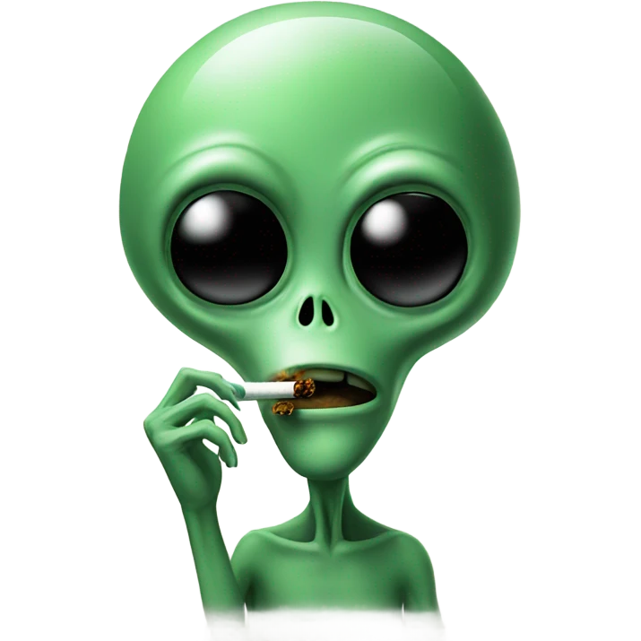 Alien smoking emoji