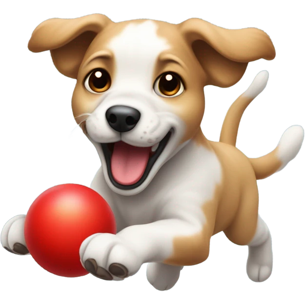 Puppy playing  emoji