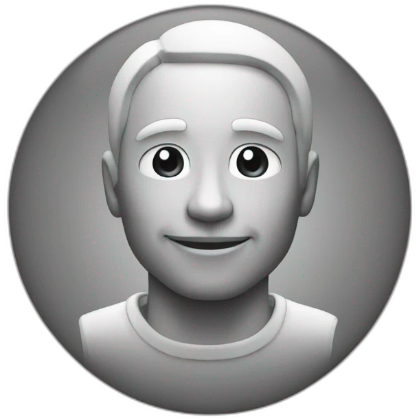 Círculo blanco fondo negro emoji