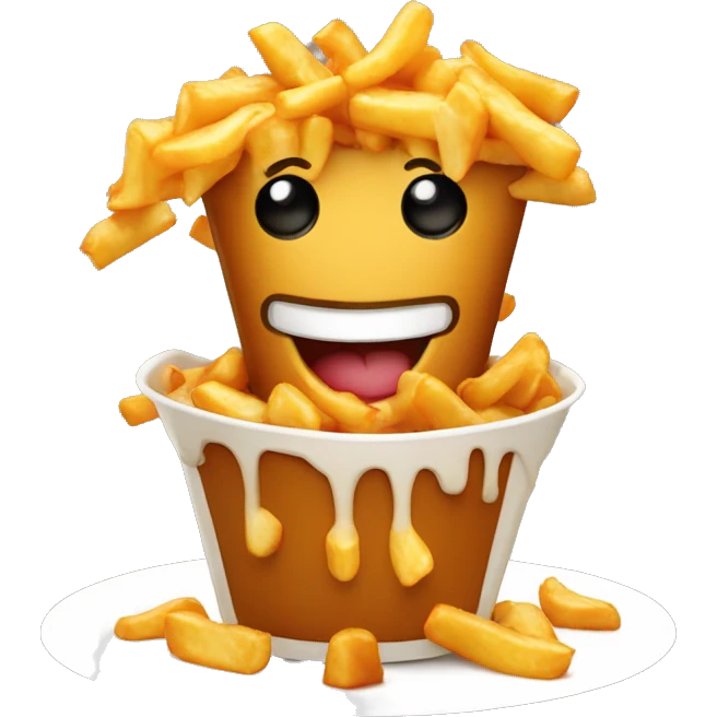 Poutine qui danse la salsa emoji