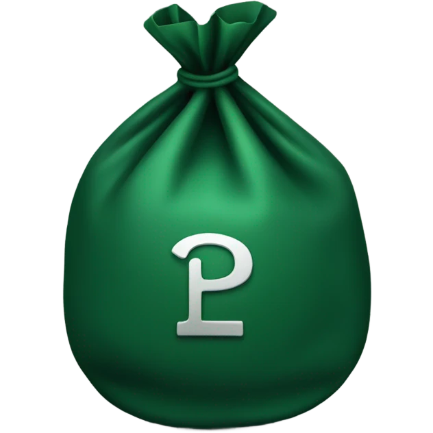 dark green money bag emoji