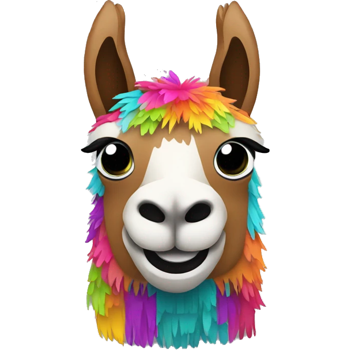 colorful llama-shaped pinata emoji