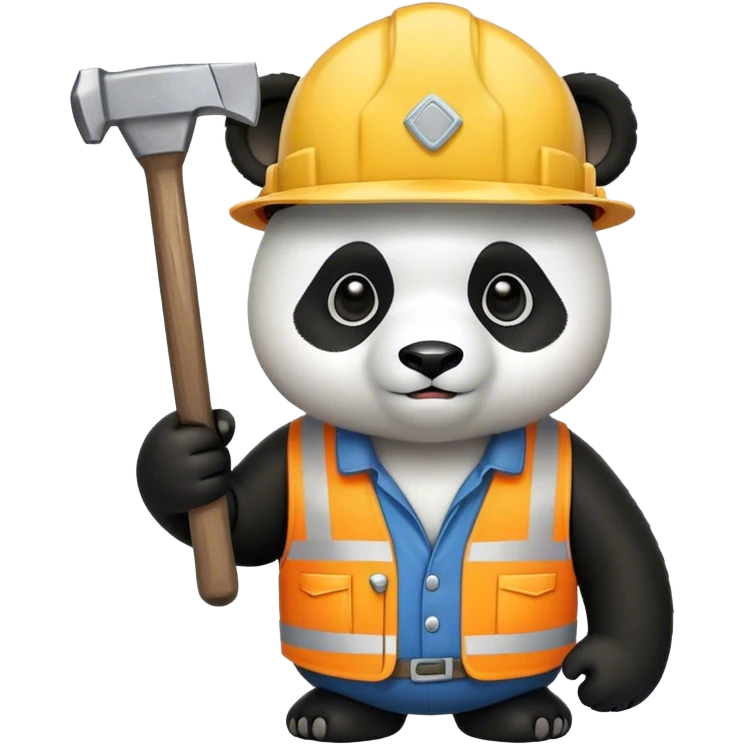 Panda getting hammered emoji