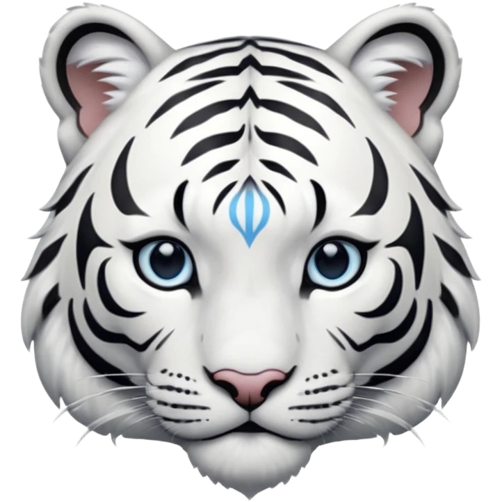 white tiger with blue eye emoji