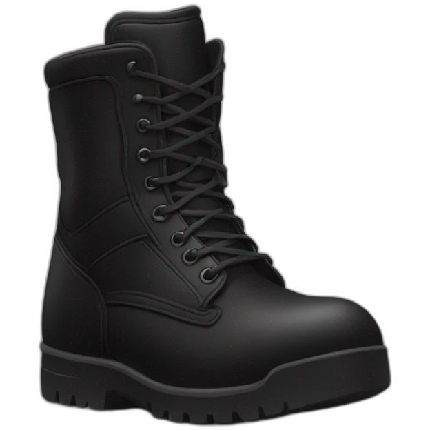 A pair of black army boots  emoji