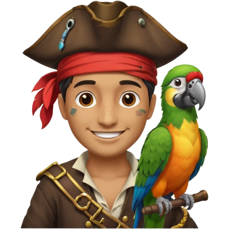 pirate and parrot emoji