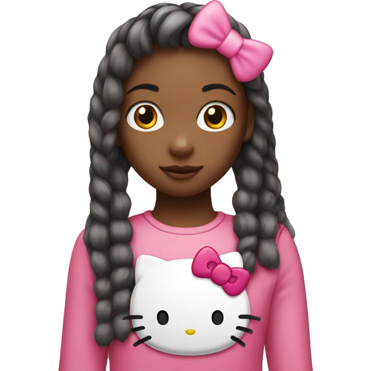 Hello Kitty with a girl  emoji