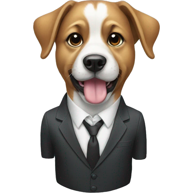 Dog in a suit emoji