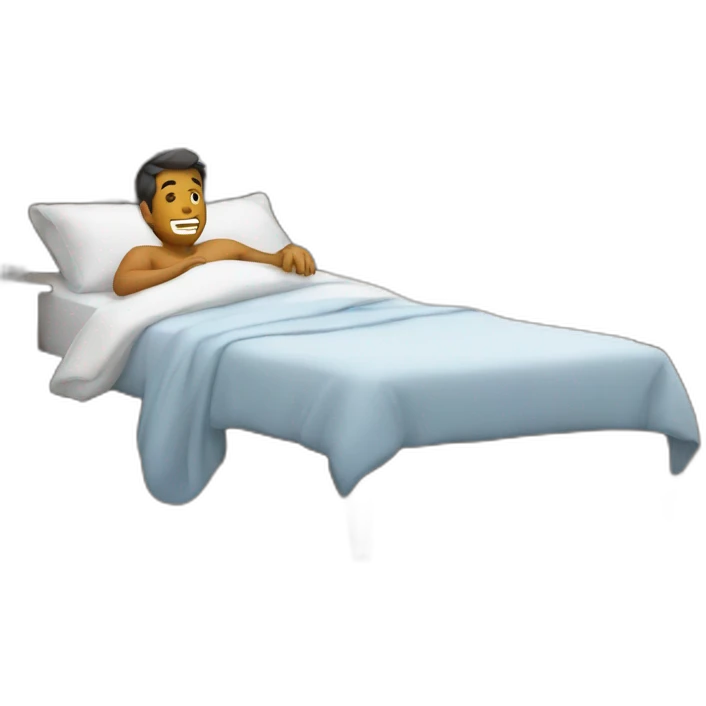 guy waking up emoji