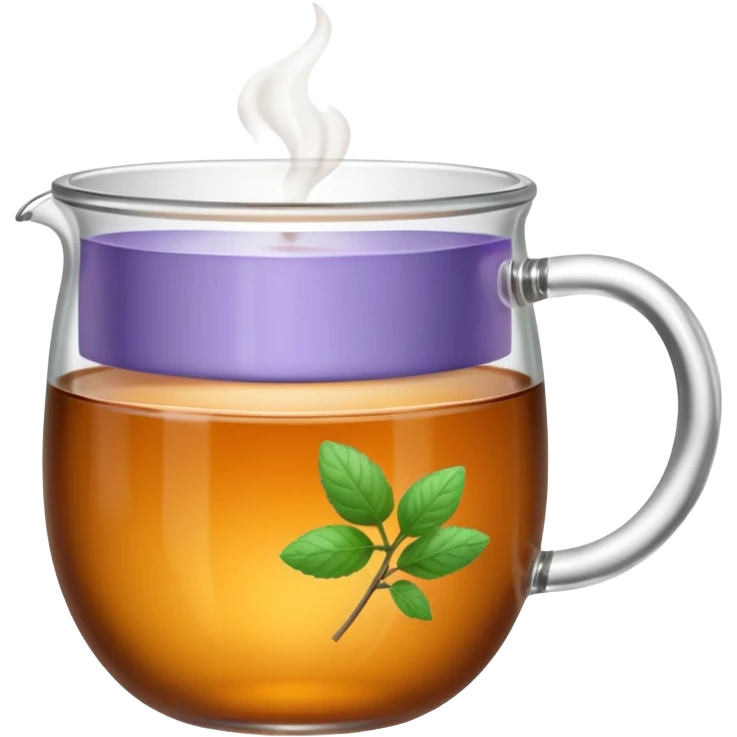 Lavender and Mint hot tea emoji