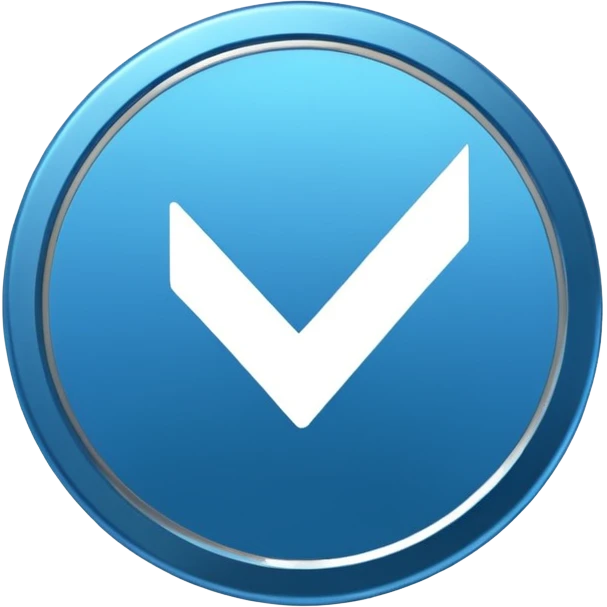 A blue tick ✅ verification badge with a rough outer body for my tiktok account emoji