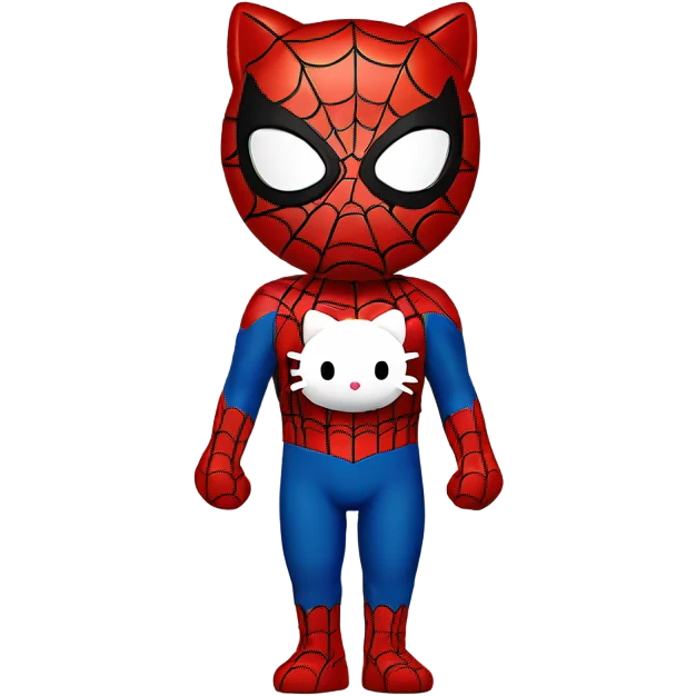 spider-man and hello kitty emoji