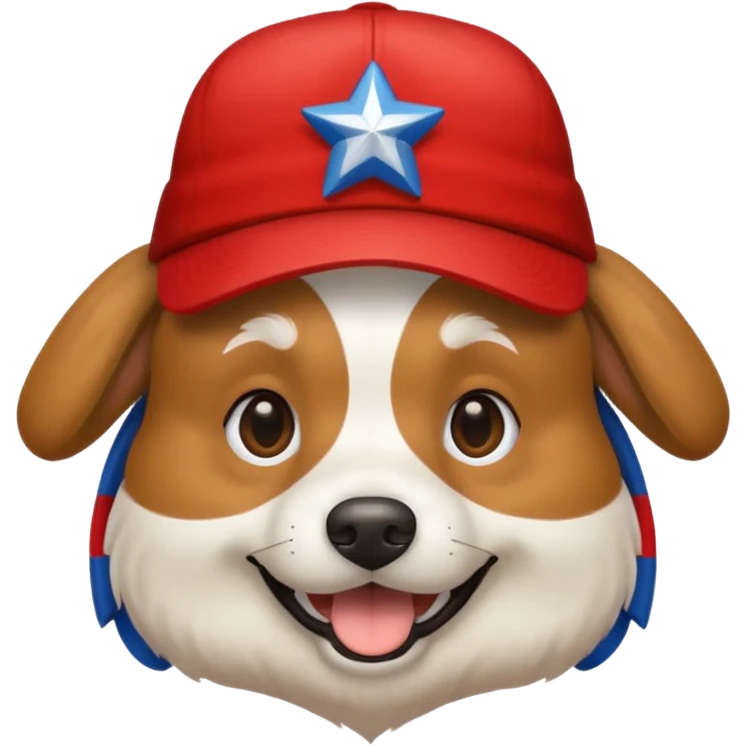 dog wearing a MAGA hat emoji