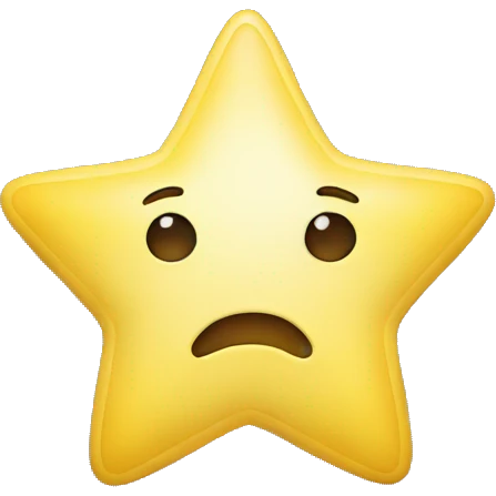 Yellow Star with no facial features  emoji