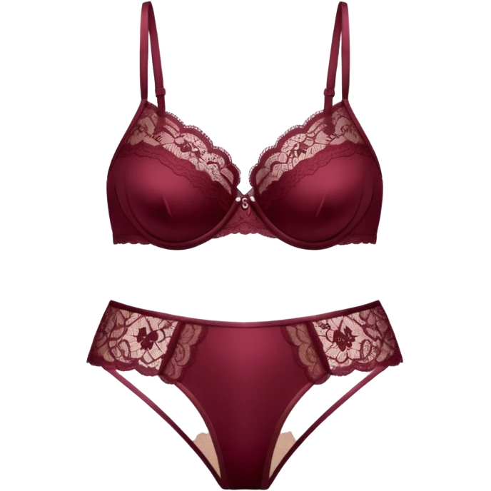 Burgundy lace lingerie  emoji