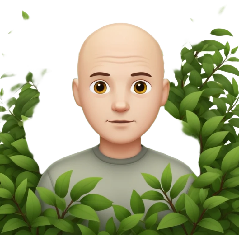 Голвй дед в кустах emoji