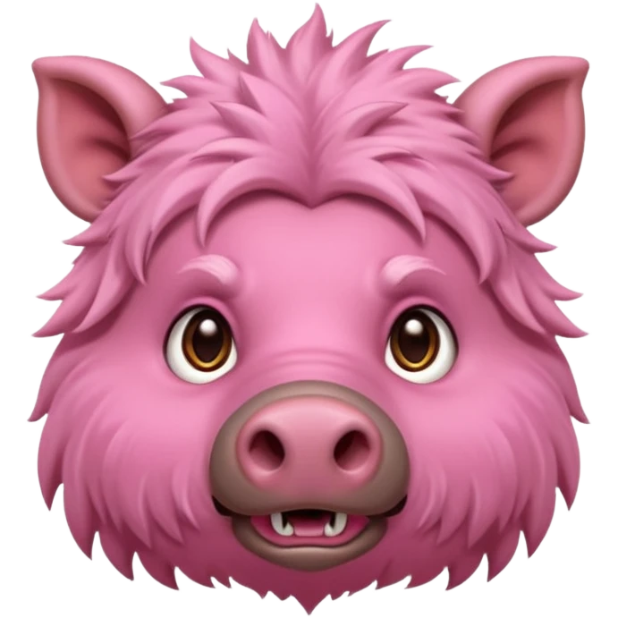 very cute fluffy boar emoji