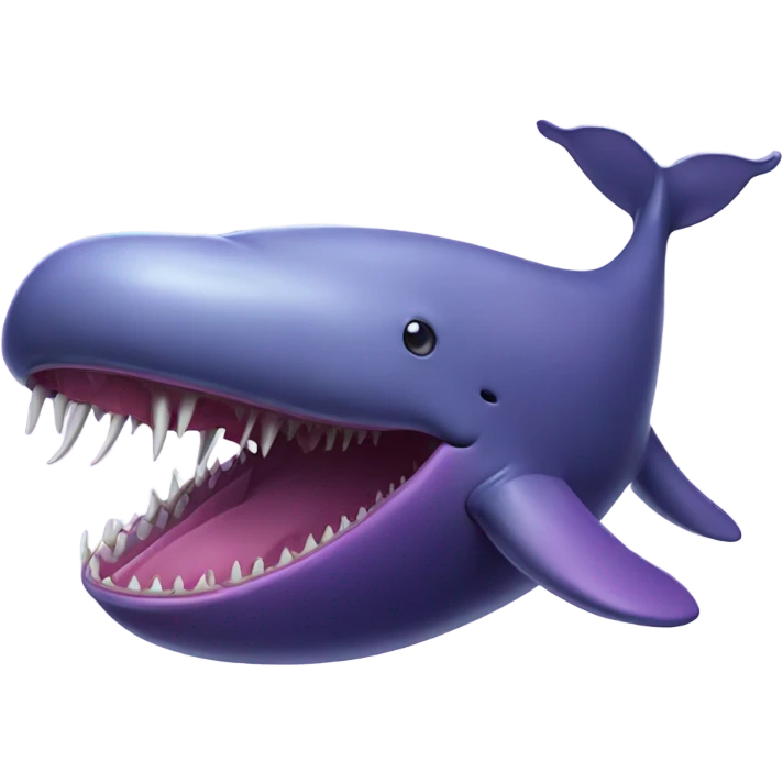 purple sperm whale with open mouth emoji