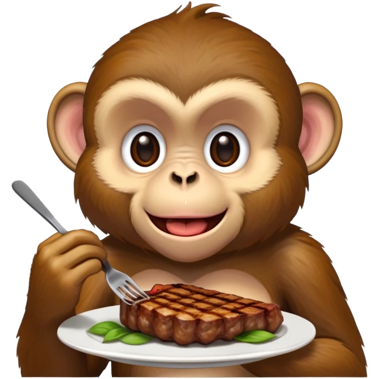 chango comiendo carne asada emoji