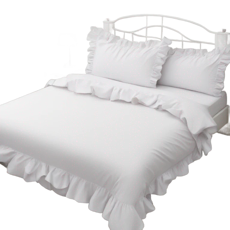 Milk Bed linen with ruffles Milk Bed linen with ruffles emoji