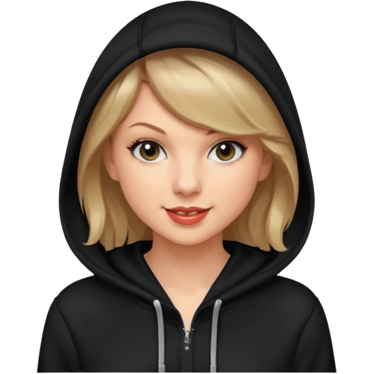 taylor swift wears black hoodie emoji