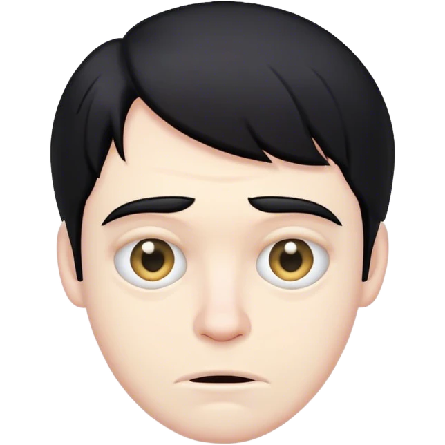 ugly white guy with black hair  emoji