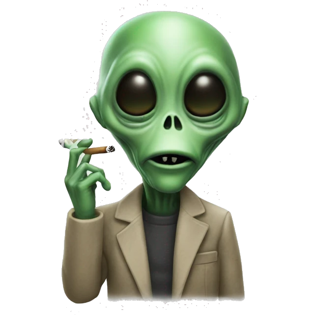 alien smoking  emoji