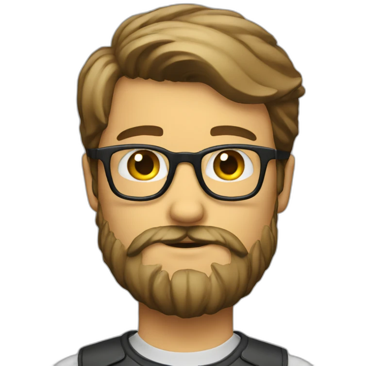 nerd with beard saluting emoji
