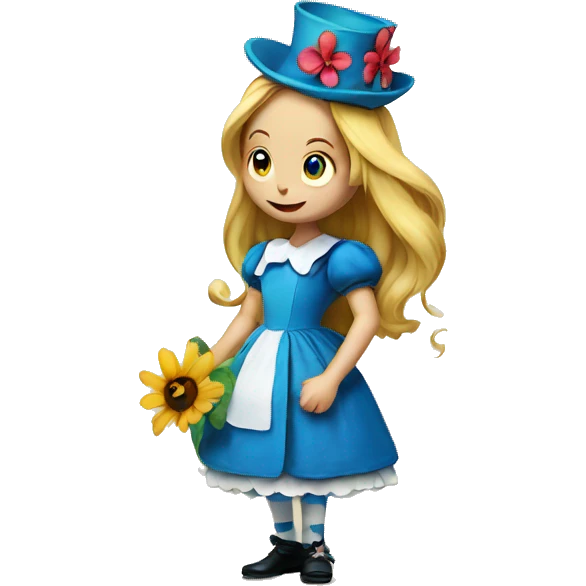 talking flowers alice in wonderland emoji