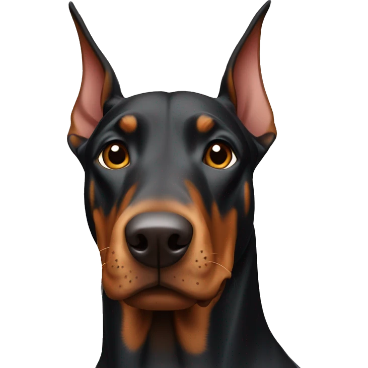 Doberman with no cropped ears emoji