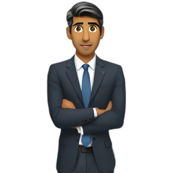 Rishi Sunak on a train emoji