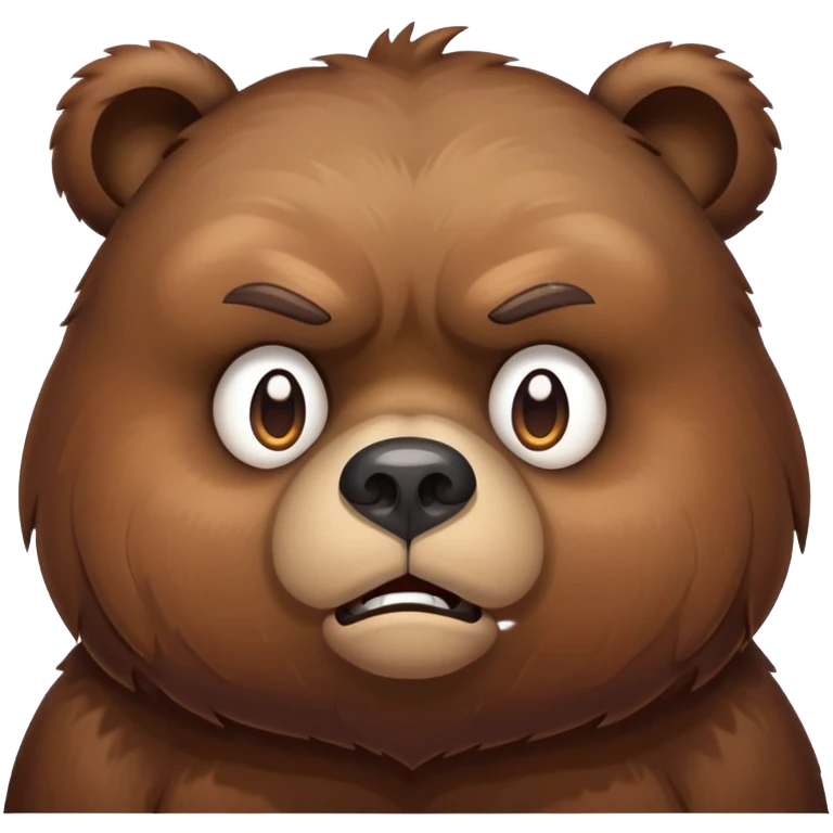 Bad mood bear emoji
