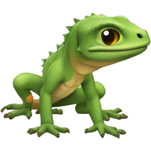 Lizard flicking you off emoji